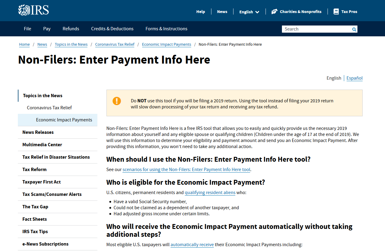 ARCHIVE How To Fill Out The IRS Non Filer Form Get It Back ARCHIVE How To Fill Out The IRS Non Filer Form Get It Back