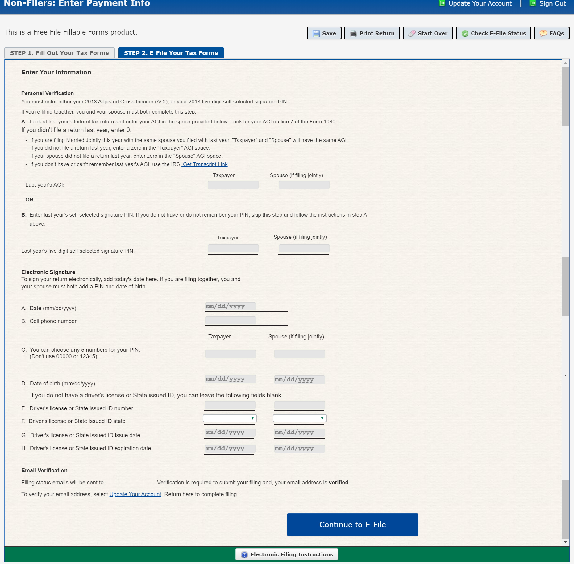ARCHIVE How To Fill Out The IRS Non Filer Form Get It Back
