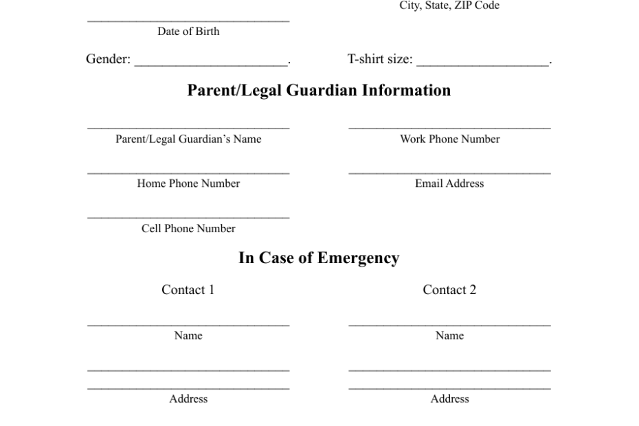 Basketball Registration Form Fill Out Sign Online And Download