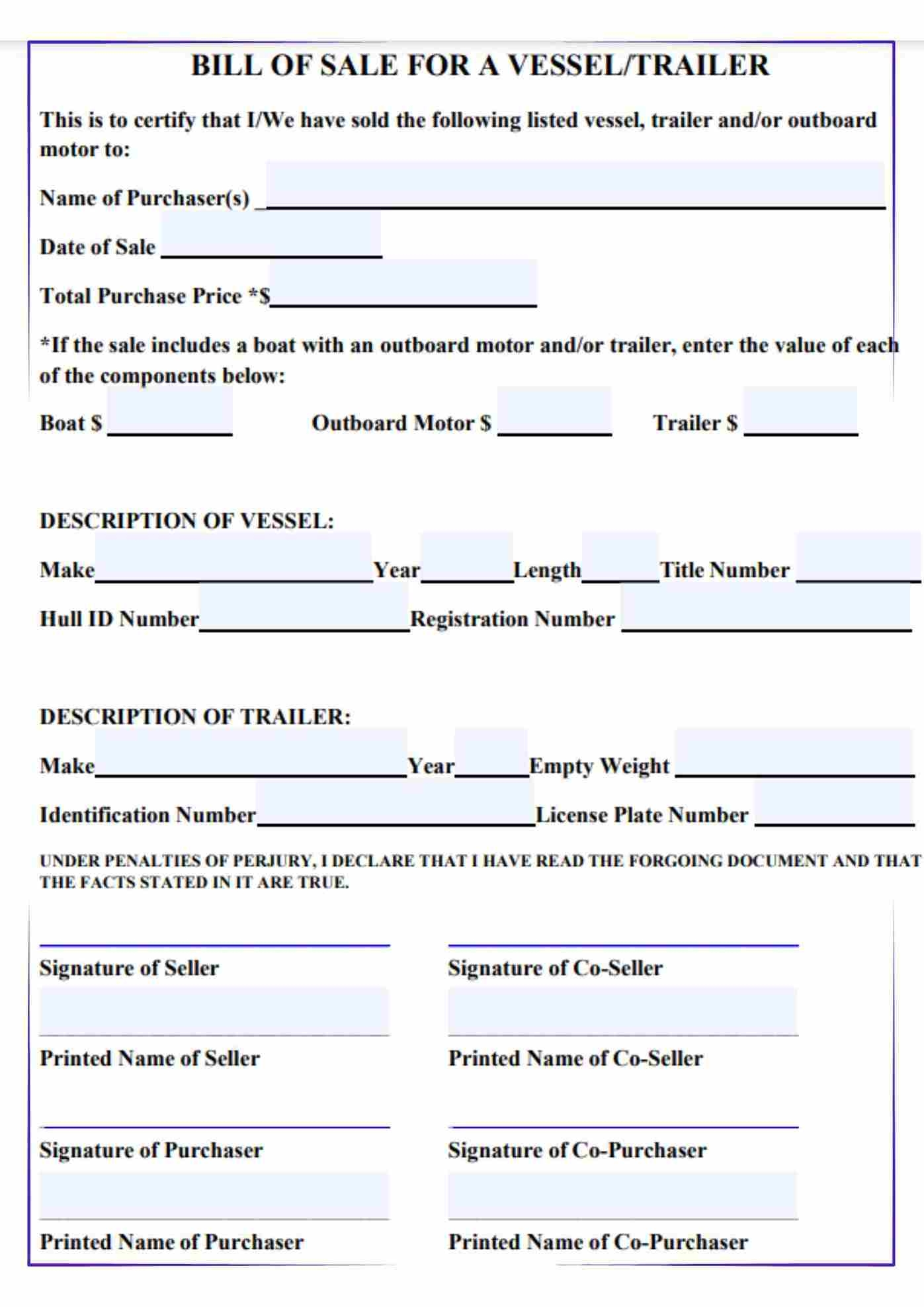 Bill Of Sale Alberta Forms And Templates PdfFiller Worksheets 