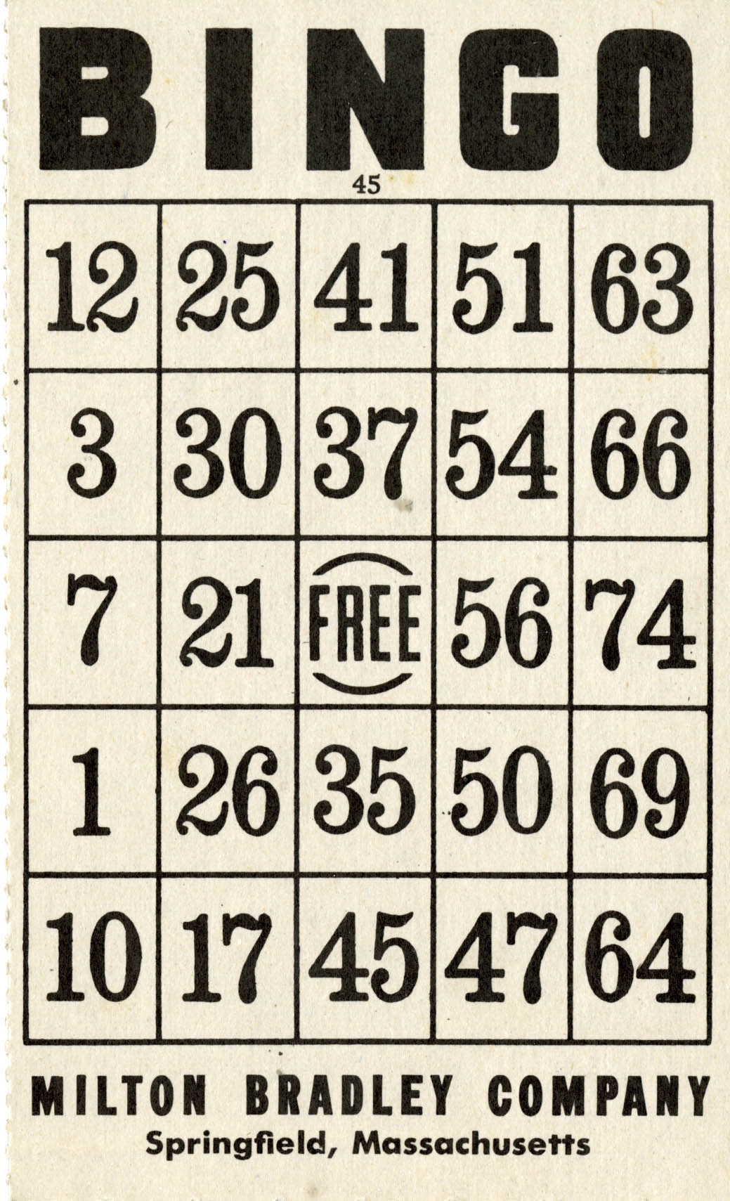 Bingo Card Wikipedia