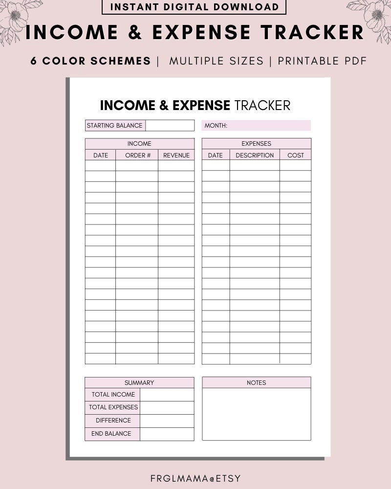 Business Expense Tracker Small Business Income U0026 Expense Tracker 