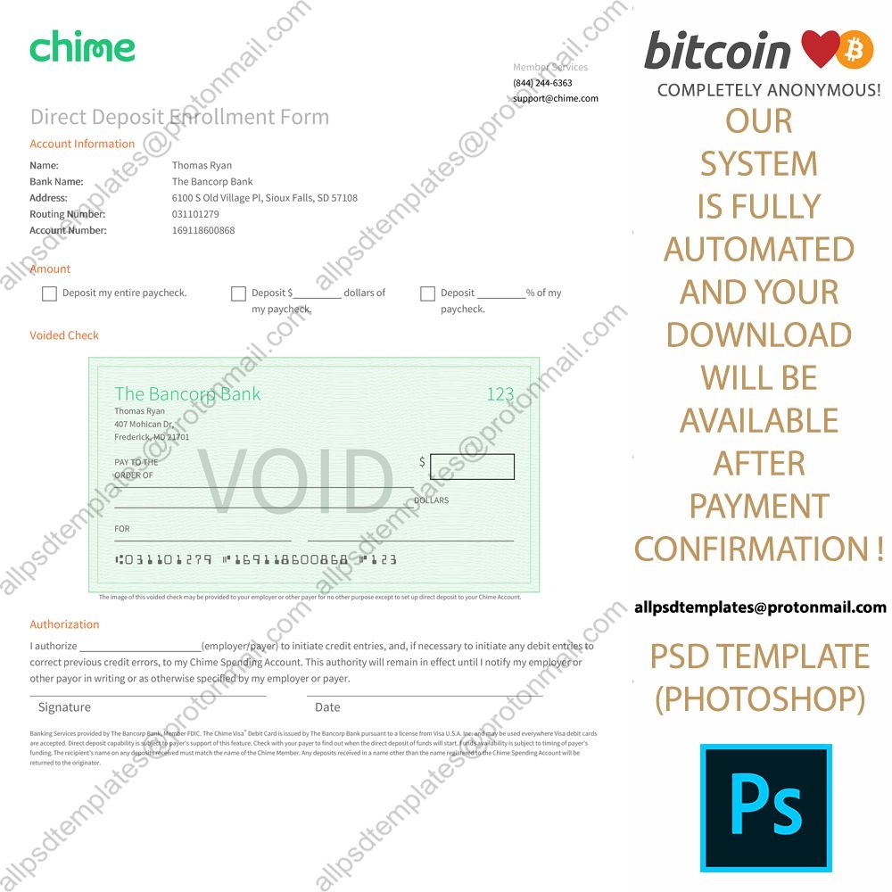 Chime Direct Deposit Bank Name Tammytinkucentschen1977 s Ownd