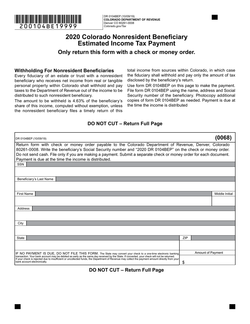 Colorado State Income Tax Form Printable