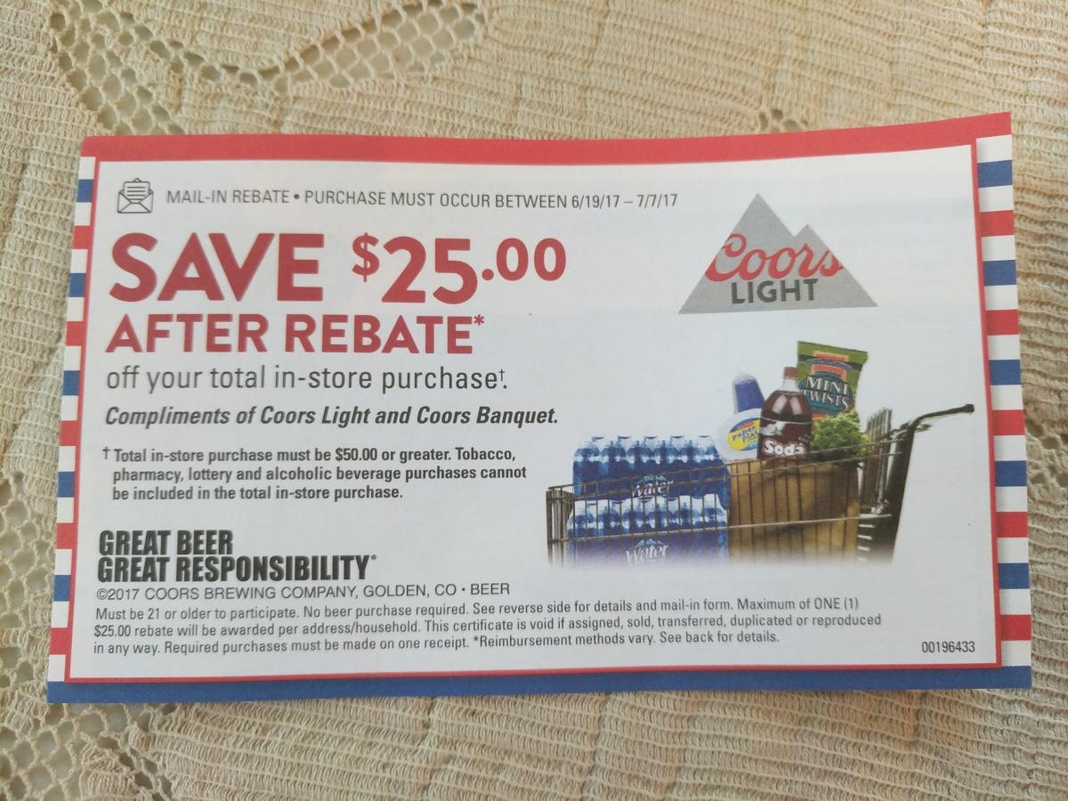 Coors Light Rebate Forms Printable