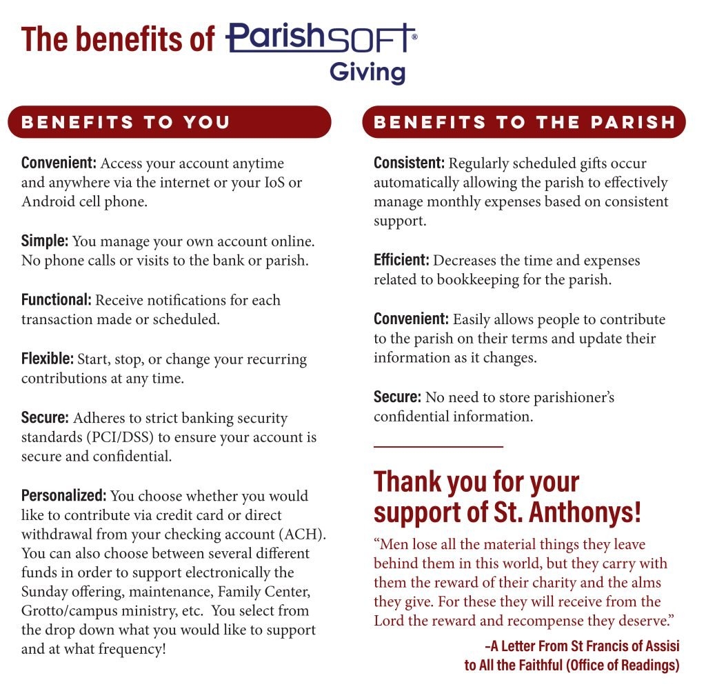 Donate St Anthony Of Padua Catholic Church