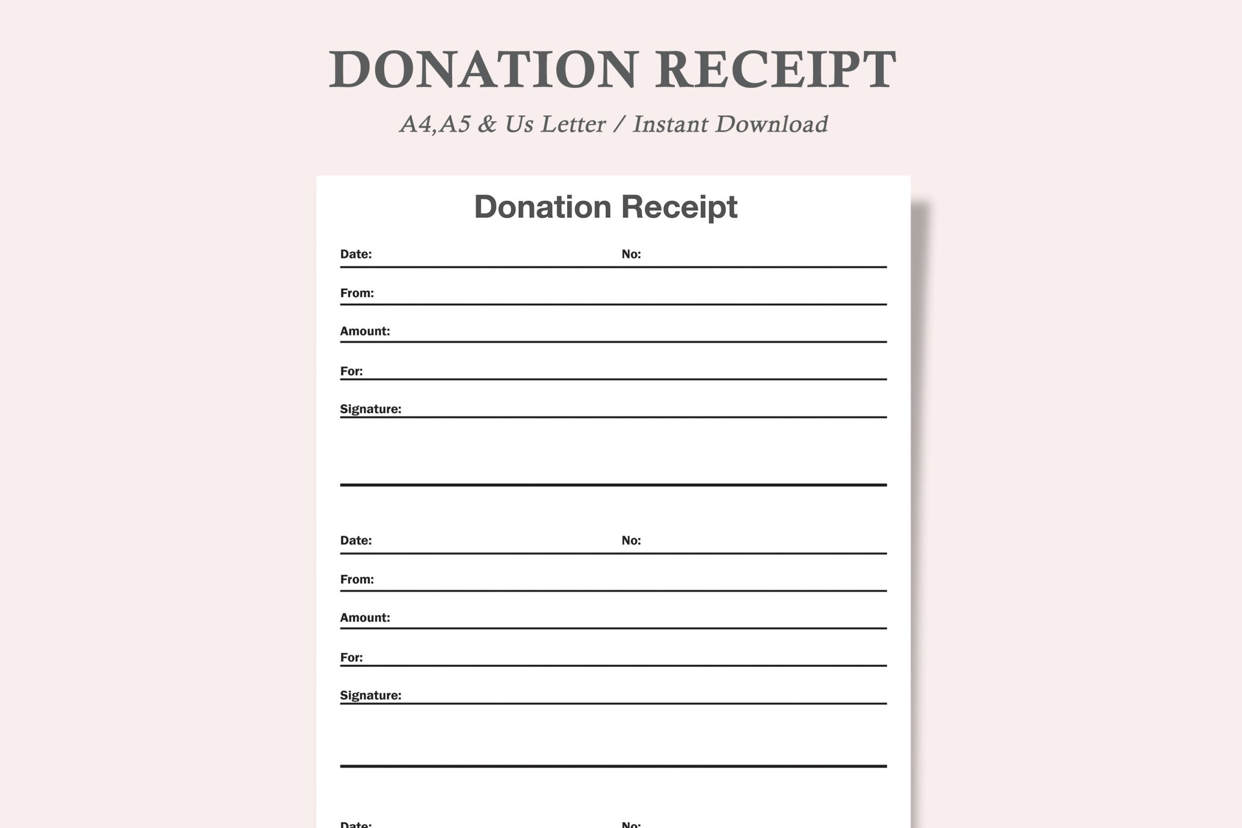 Donation Receipt Template donation Receipt donation Invoice Template Donation Invoice Etsy New Zealand