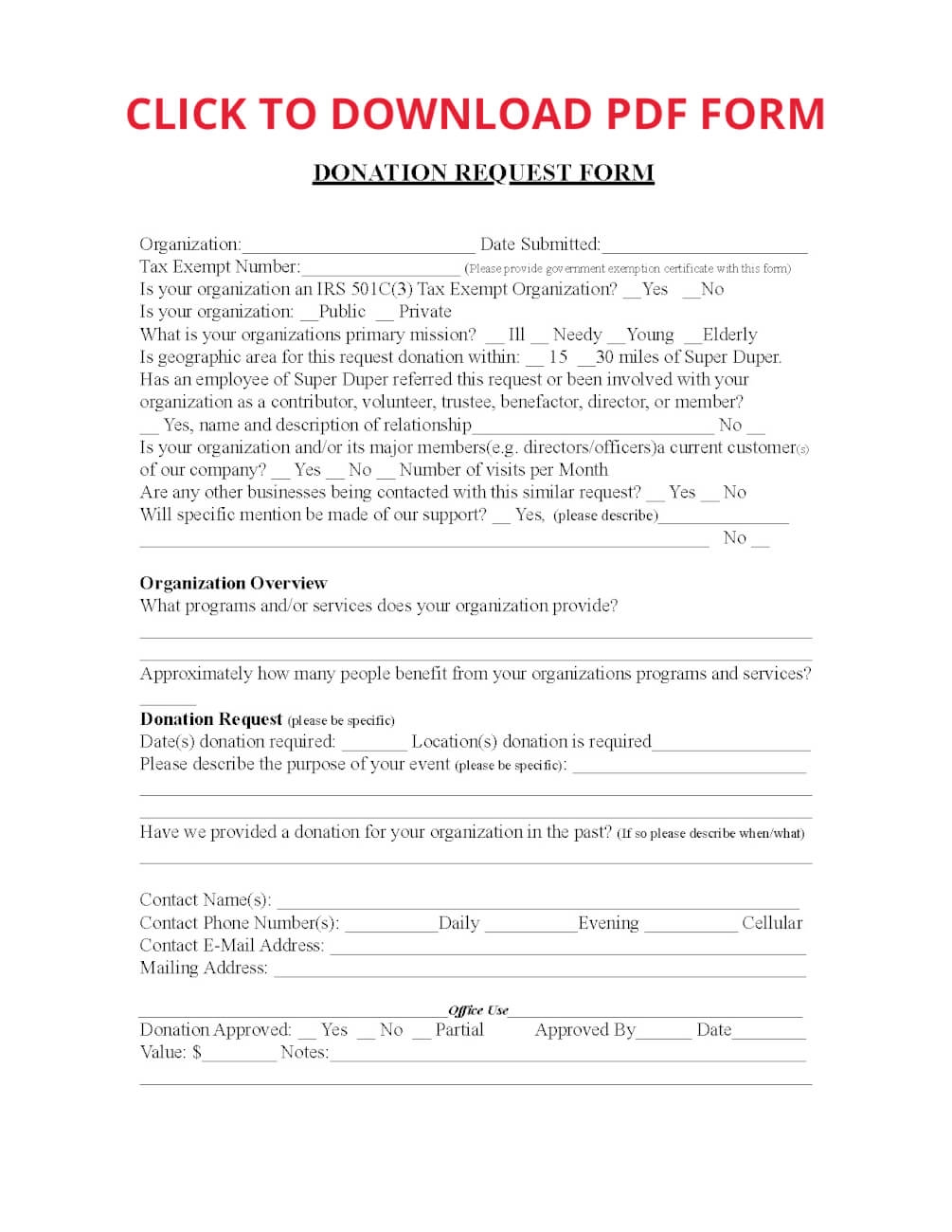 Donation Request Dave s Super Duper