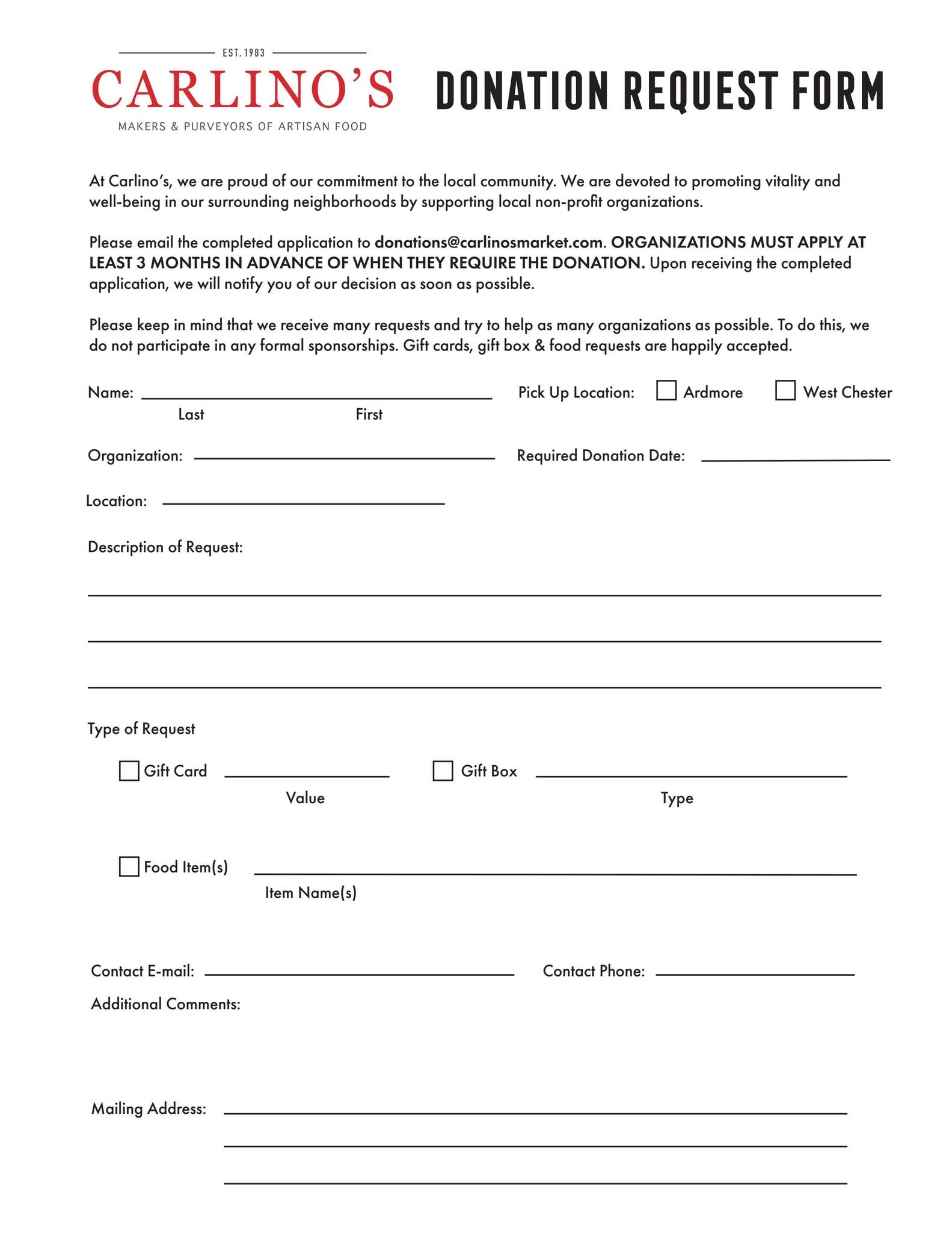 Donation Request Form By CarlinosMarket Issuu