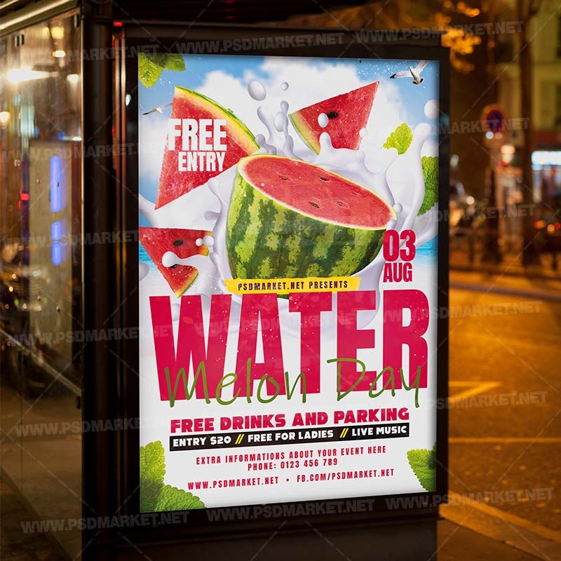 Download Watermelon Day Template Flyer PSD PSDmarket