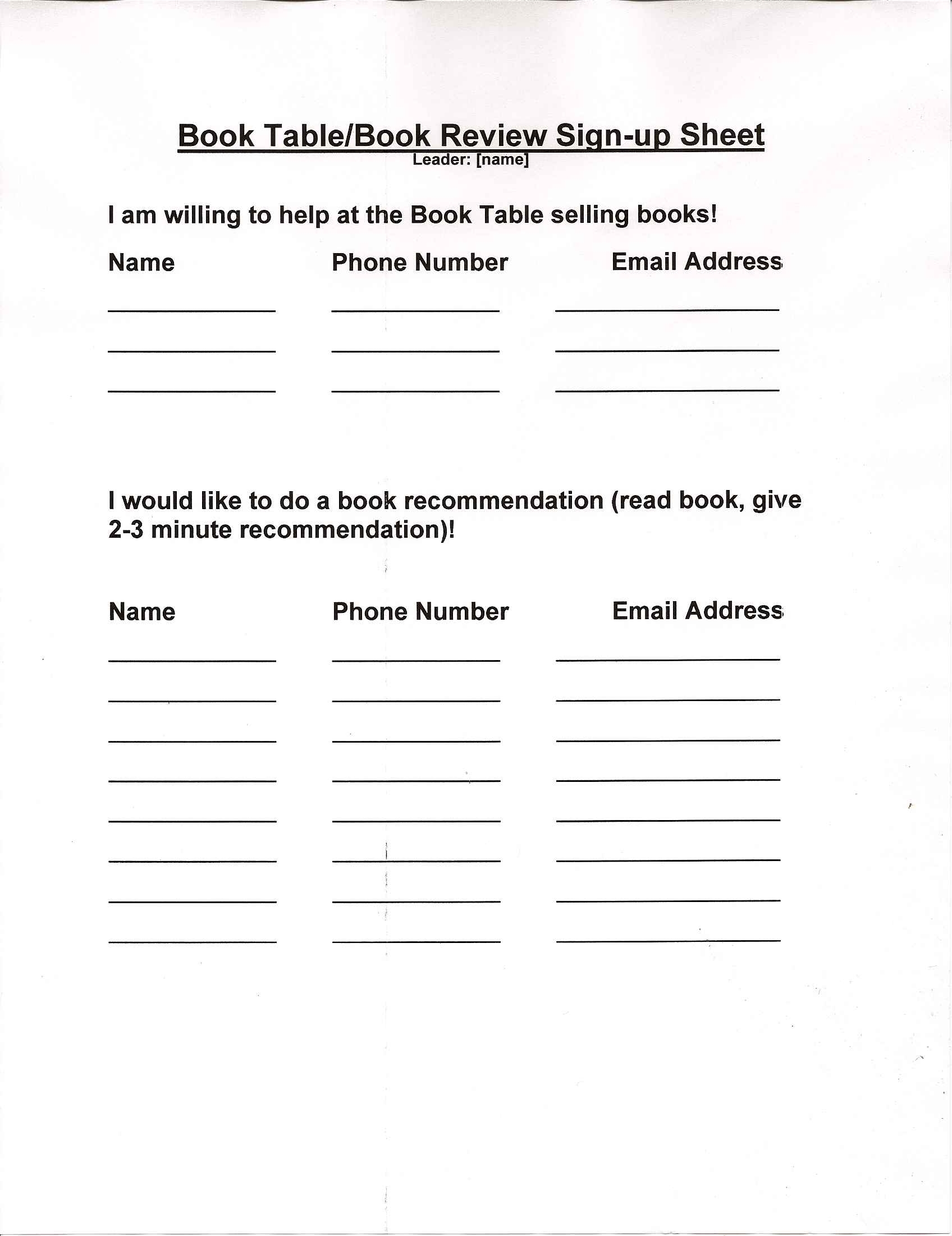 Downloadable Forms Retreat in a Bag