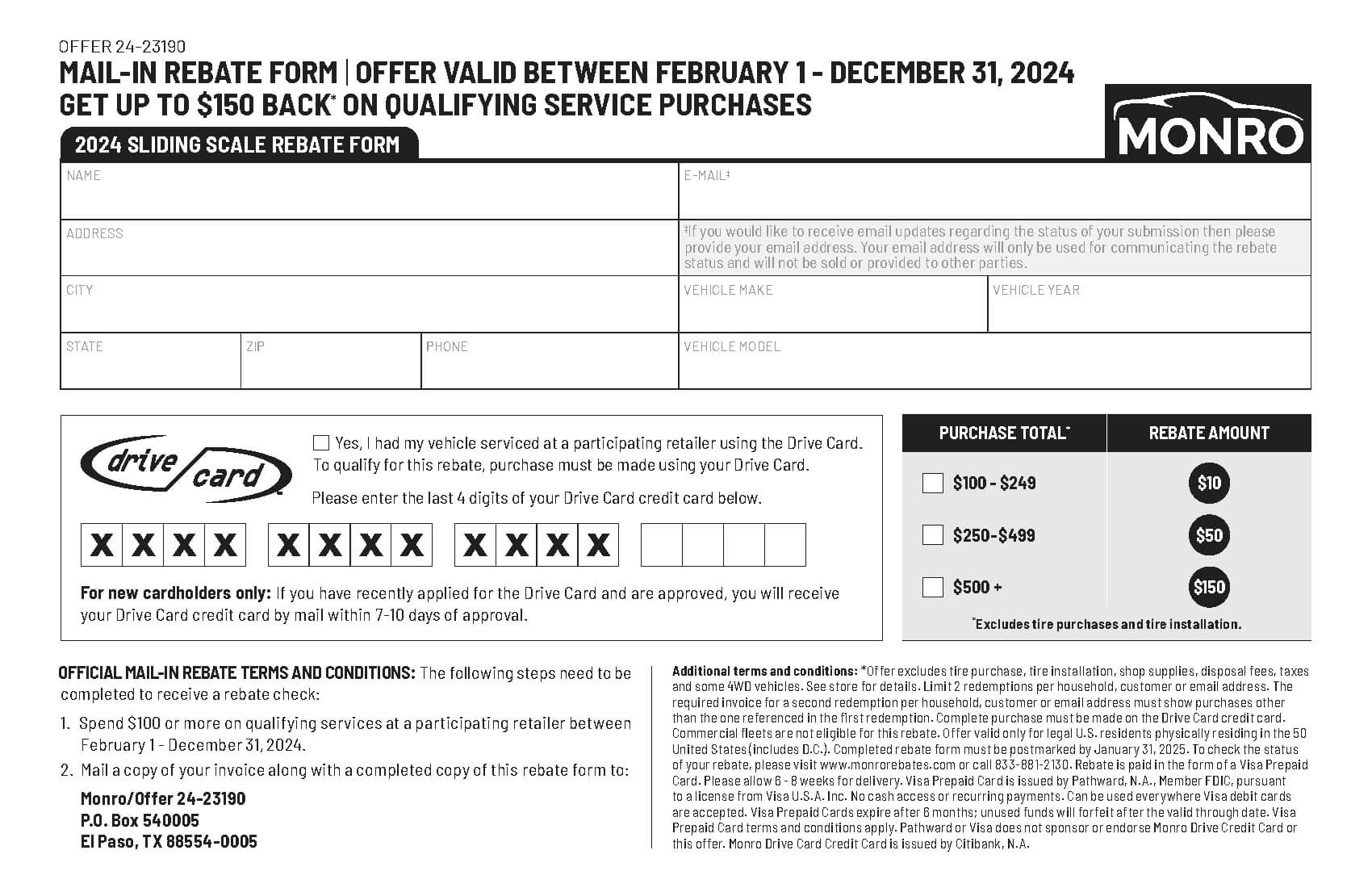Drive Card Rebate 2024 Car X