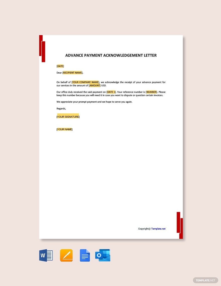 Editable Payment Letter Templates In Word To Download