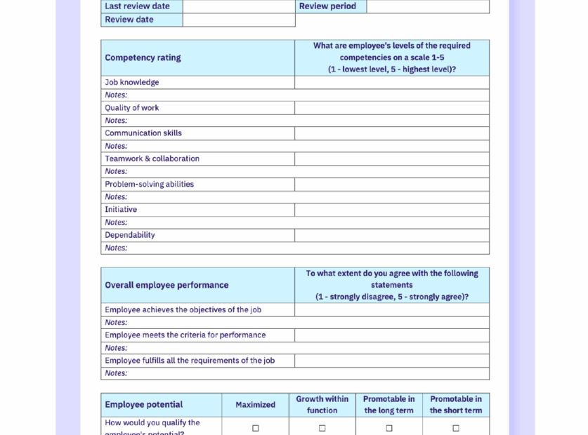 Employee Evaluation Template And Guide Free Download AIHR