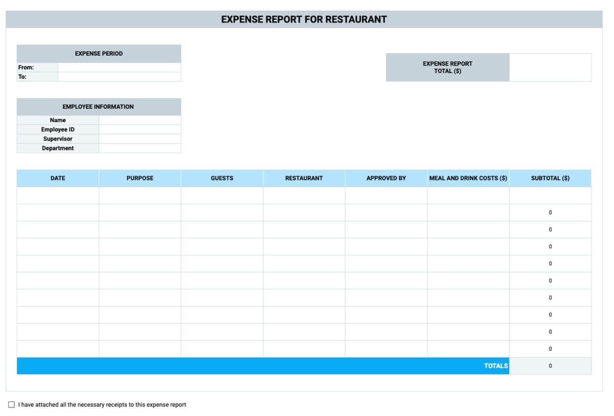 Expense Report Templates Clockify 