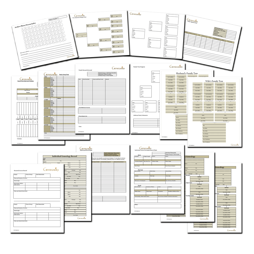 Explore Comprehensive Genealogy Worksheets For Your Family History 