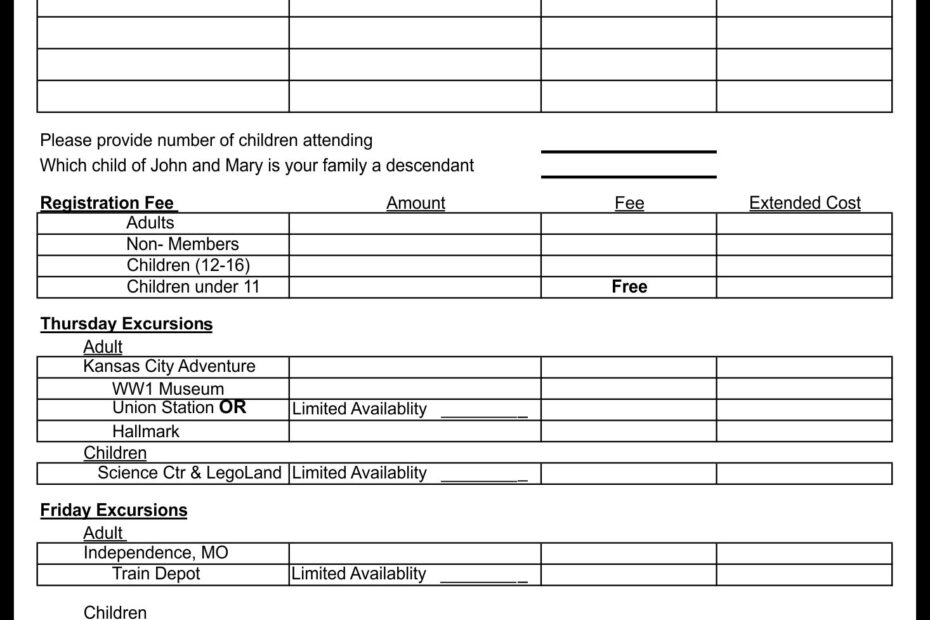 Family Reunion Forms 7 Free PDF Printables Printablee