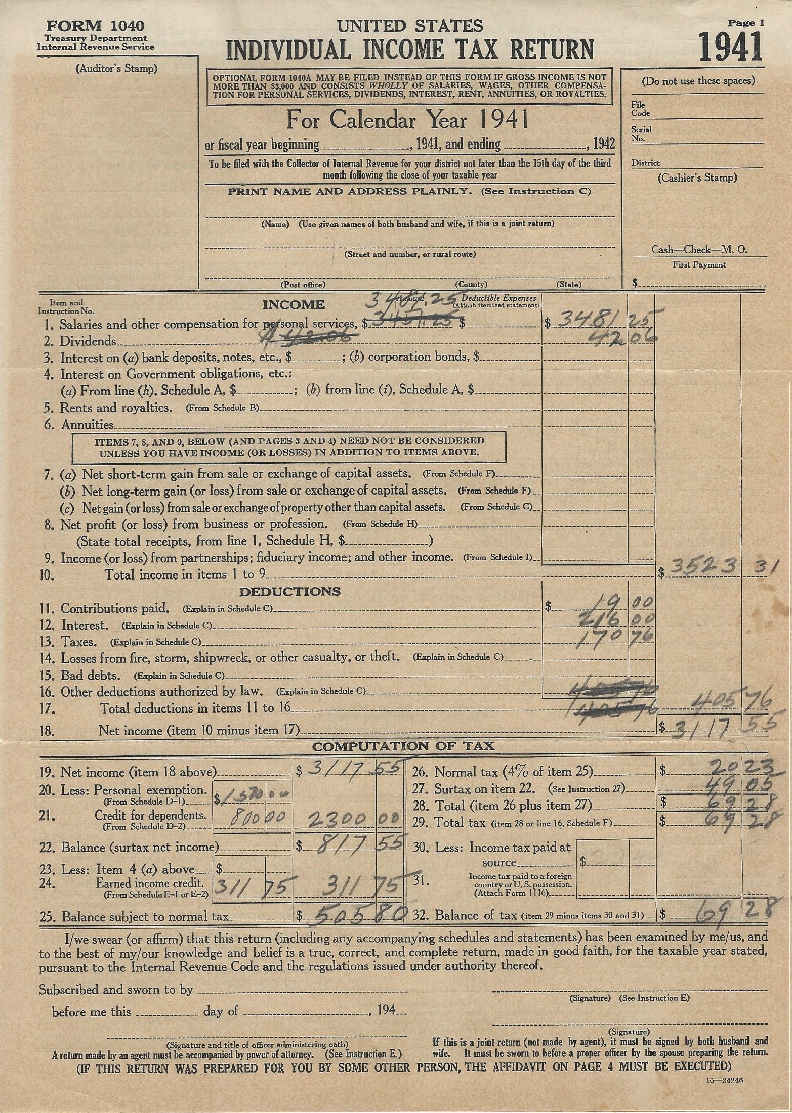 File Form 1040 1941 jpg Wikimedia Commons