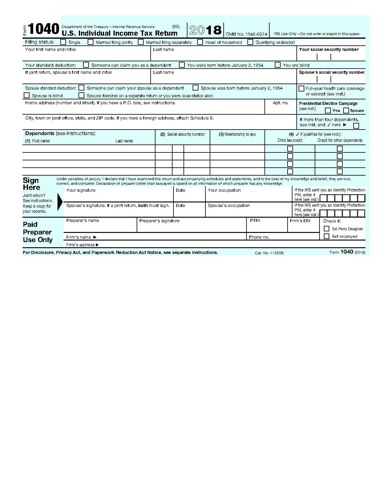 File IRS Form 1040 2018 pdf Wikipedia
