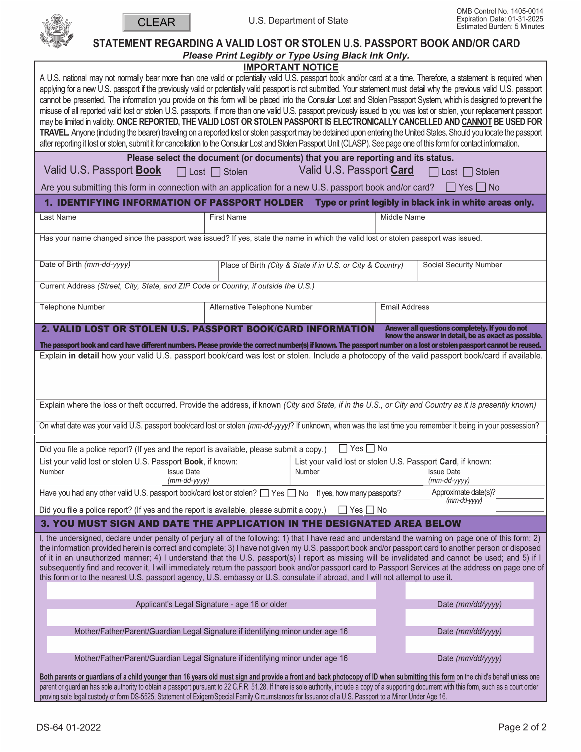 Fill Form DS 64 2024 2025 Create Edit Forms Online