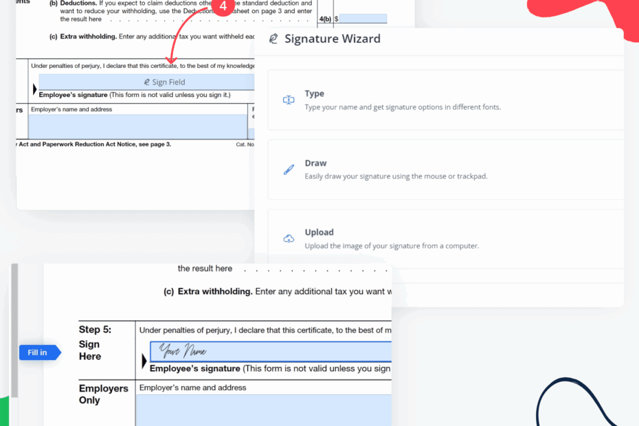 Fill Form W 4 2025 Online Simplify Tax Withholding PDFLiner