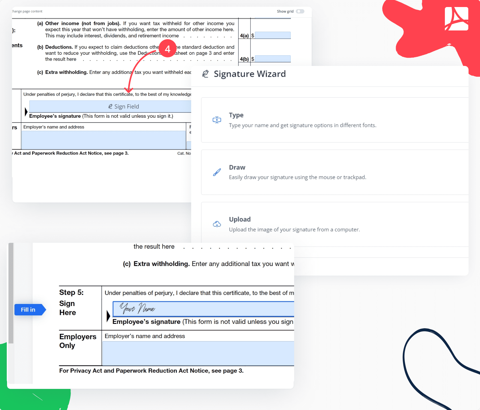 Fill Form W 4 2025 Online Simplify Tax Withholding PDFLiner