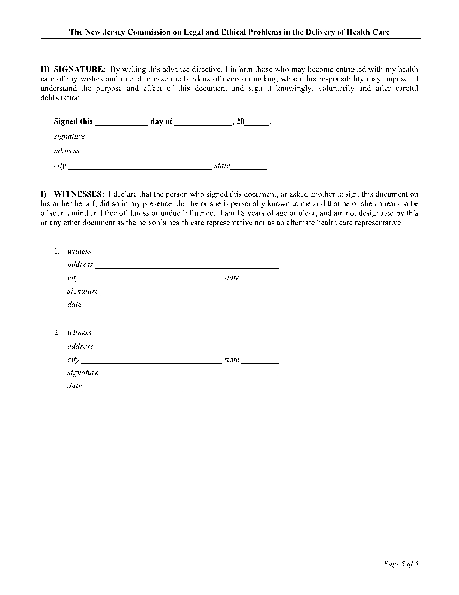 Fillable New Jersey Last Will And Testament Form Free FormsPal Worksheets Library