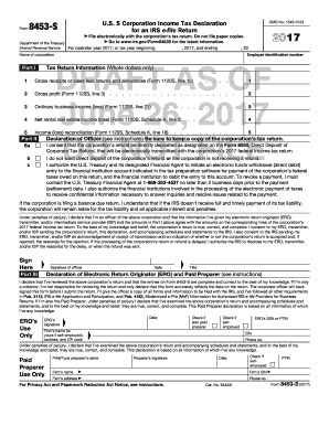 Fillable Online Irs 2012 Form 8453 S U S S Corporation Income Tax 