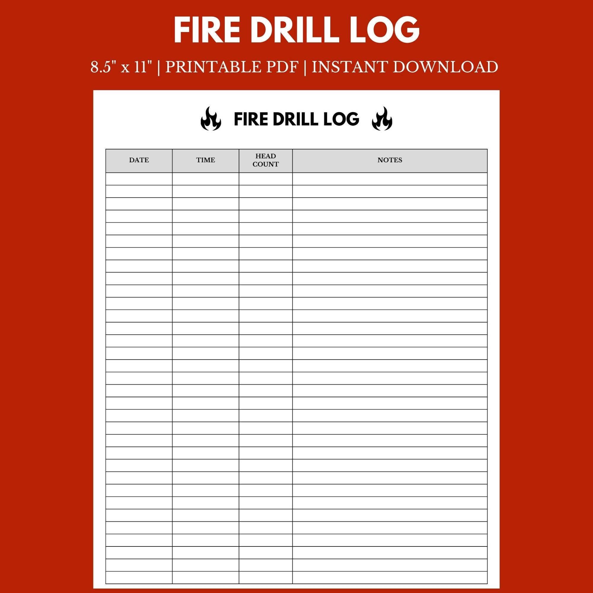 Fire Drill Log 8 5