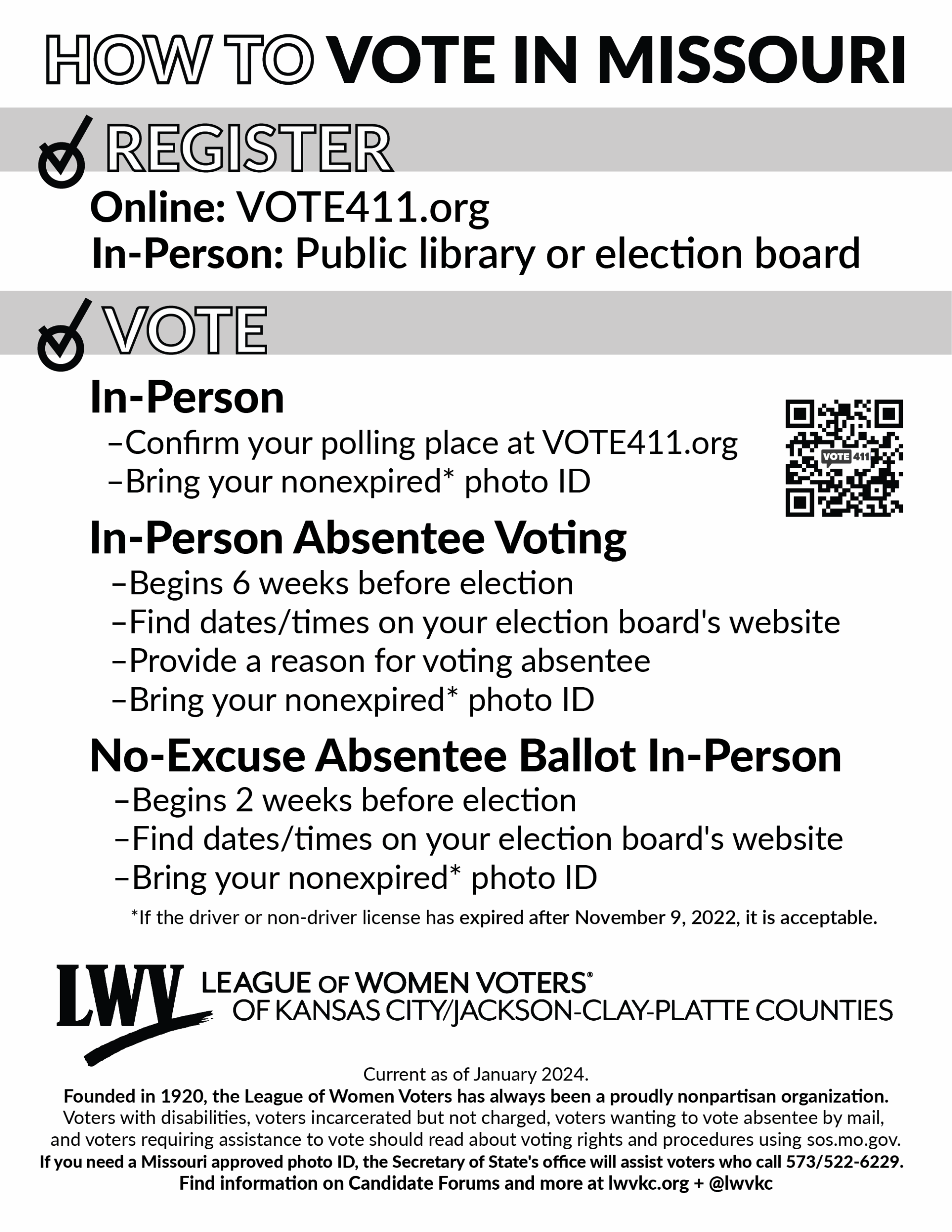 Flyers Voter Resources Printable And Digital LWVKC JCP