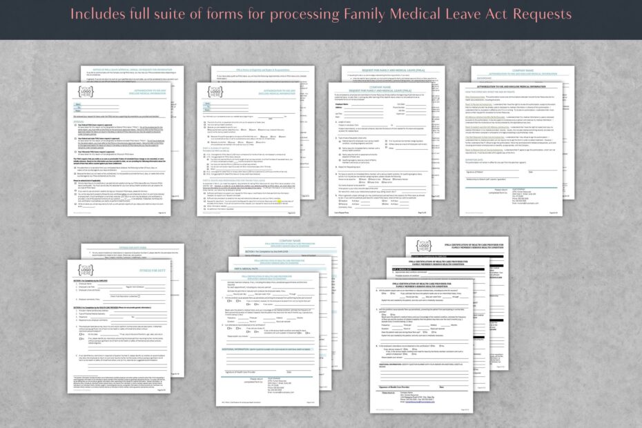 FMLA Form Templates Bundle 9 Essential Forms Human Resources Fitness For Duty Certification For Medical Condition 8 5x11 Word Etsy