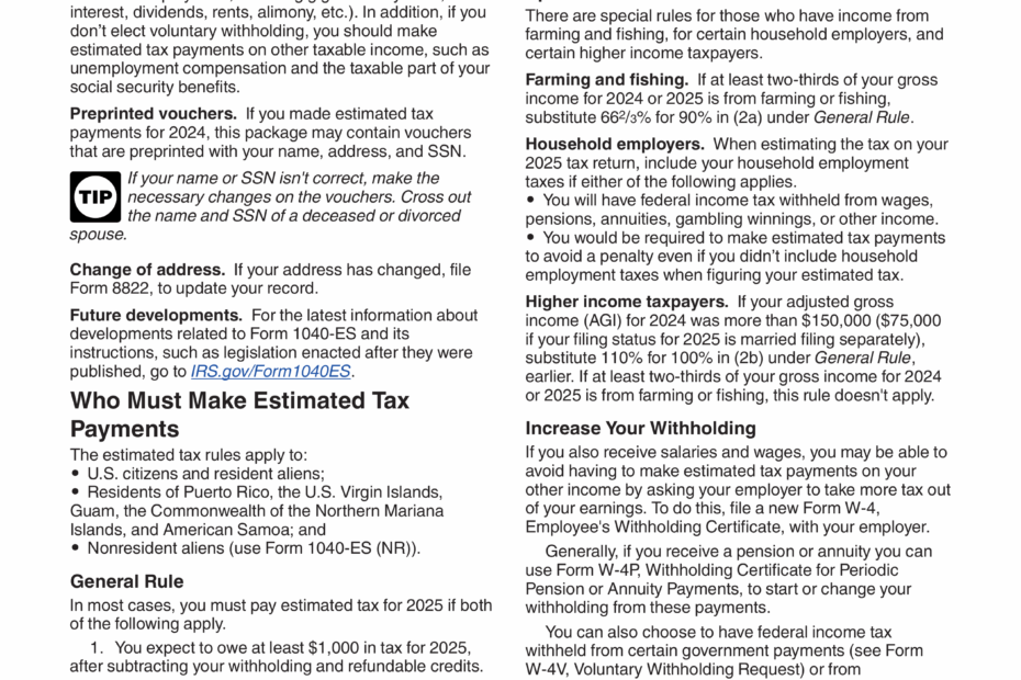 Form 1040 ES 2024 2025 Fill Edit And Download PDF Guru