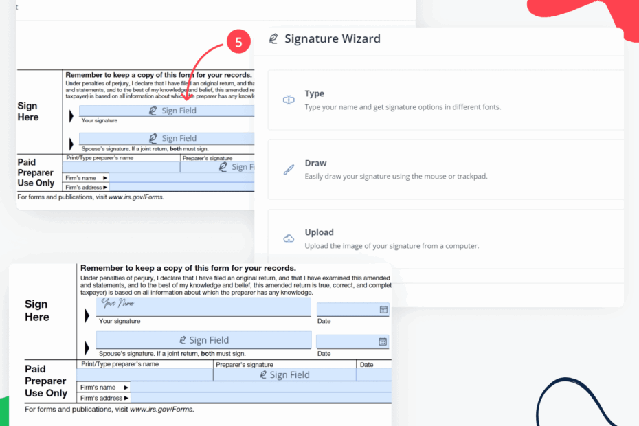 Form 1040X Printable Form 1040X Blank Online PDFliner