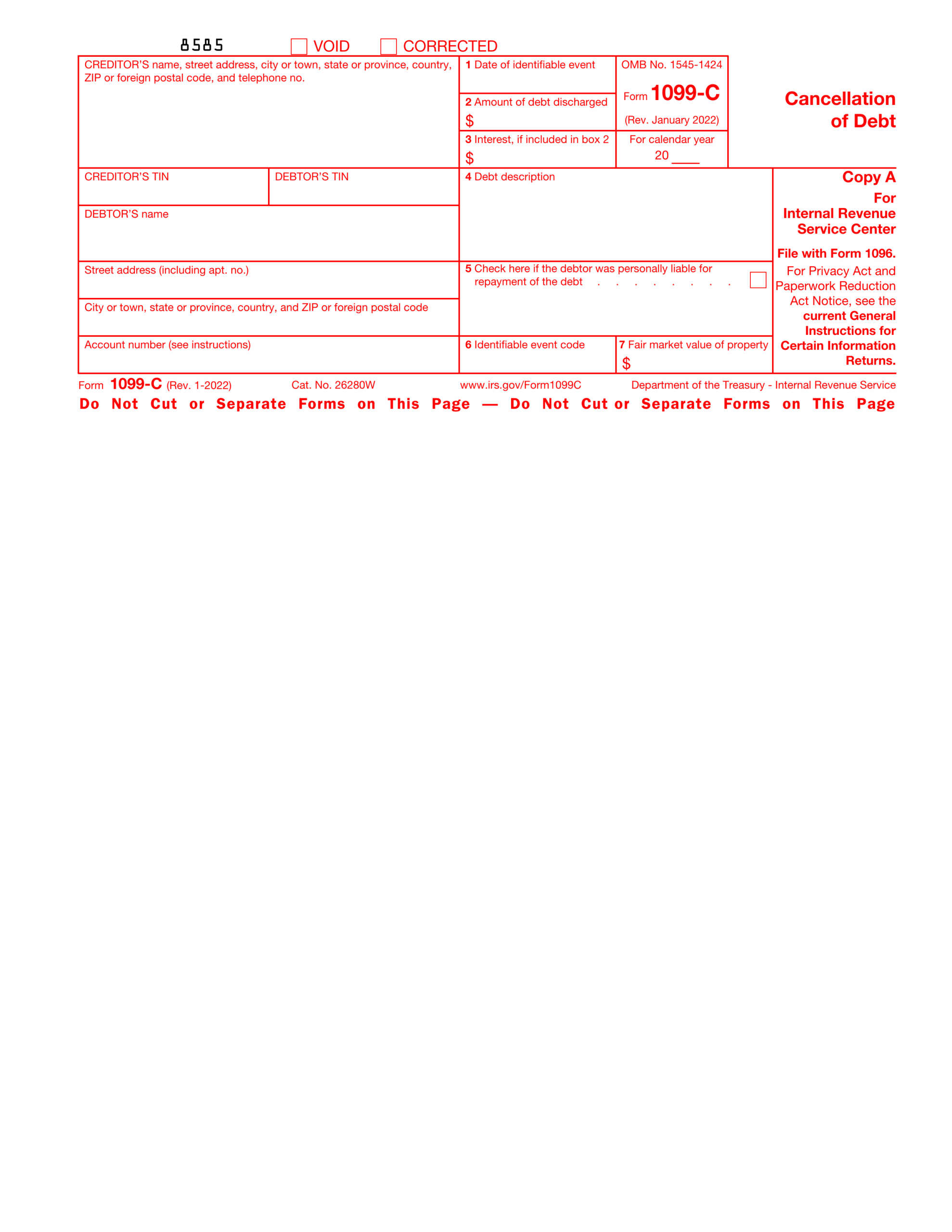 Form 1099 C 2024 2025 Fill Out U0026 Download Online PDF Guru Form 1099 C 2024 2025 Fill Out U0026 Download Online PDF Guru