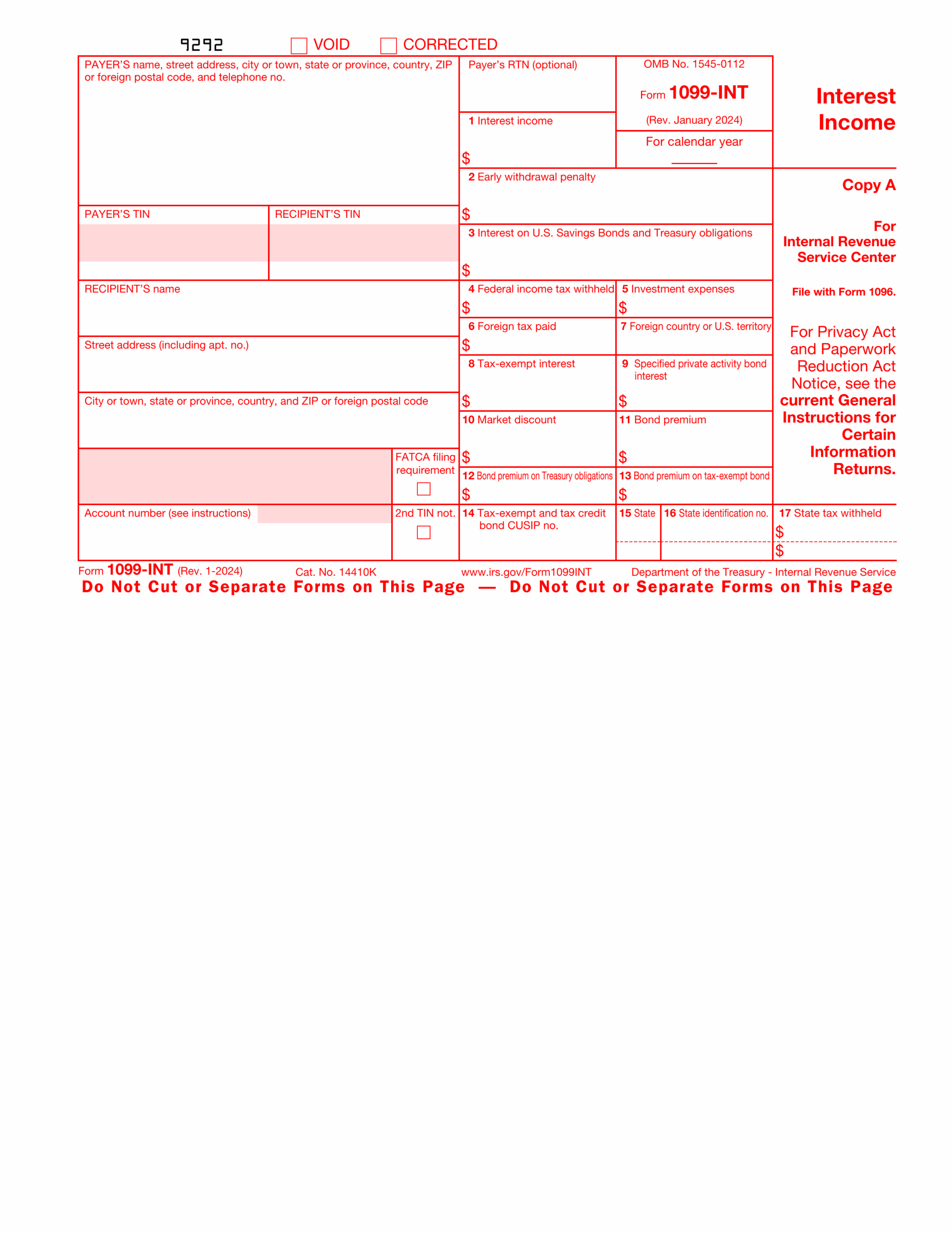 Form 1099 INT 2024 2025 How To Fill Out U0026 Download PDF Guru