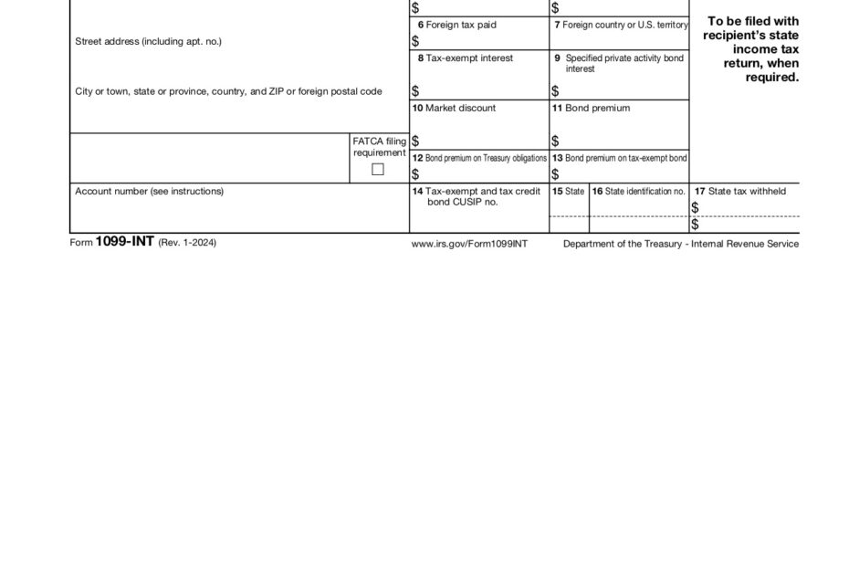 Form 1099 INT Essential Guide To Reporting Interest Income