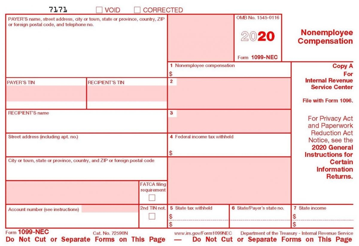 Form 1099 NEC Now Used To Report Non Employee Compensation Ohio Dairy Industry Resources Center
