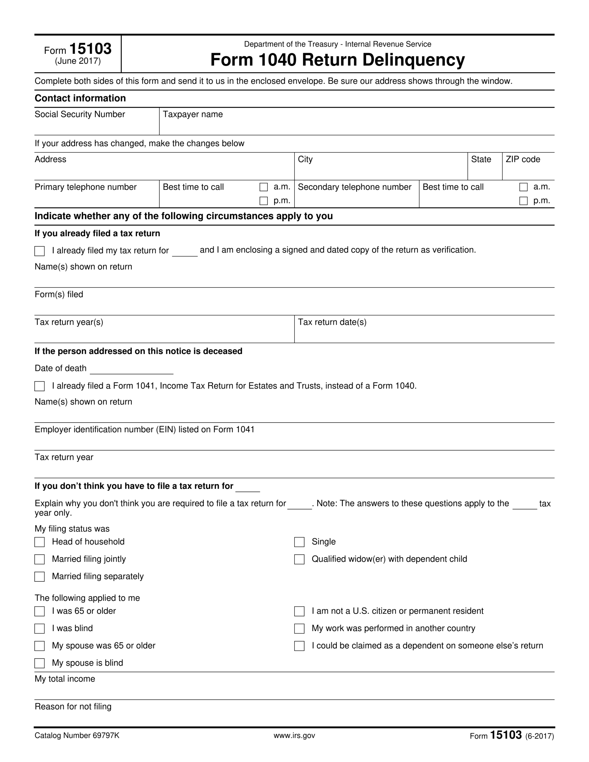 Form 15103 2024 2025 Fill Official Forms PDF Guru