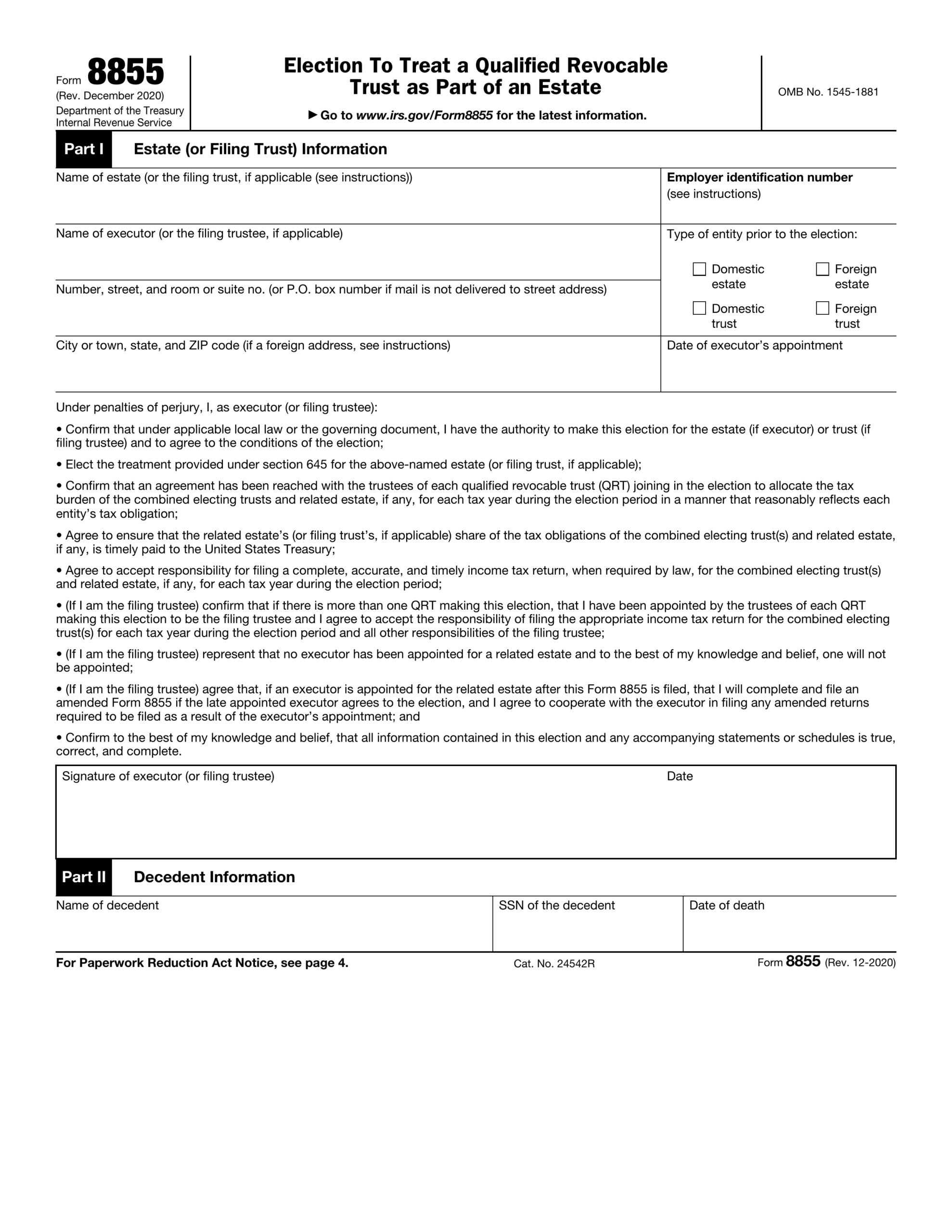 Form 8855 2024 2025 Fill Edit And Download PDF Guru