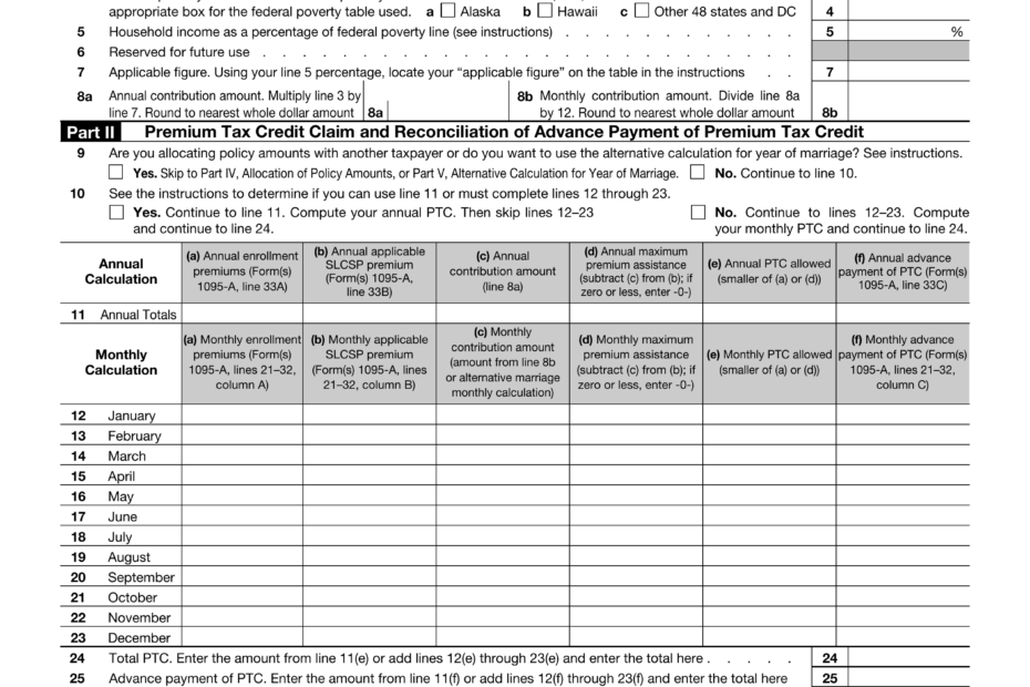 Form 8962 For 2024 2025 Fill Edit And Download PDF Guru
