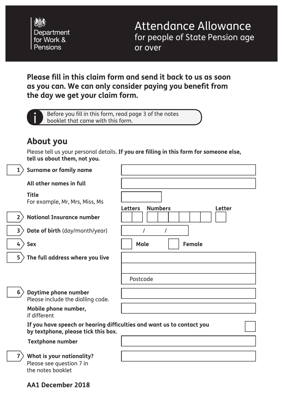 Form AA1 Fill Out Sign Online And Download Printable PDF United Kingdom Templateroller