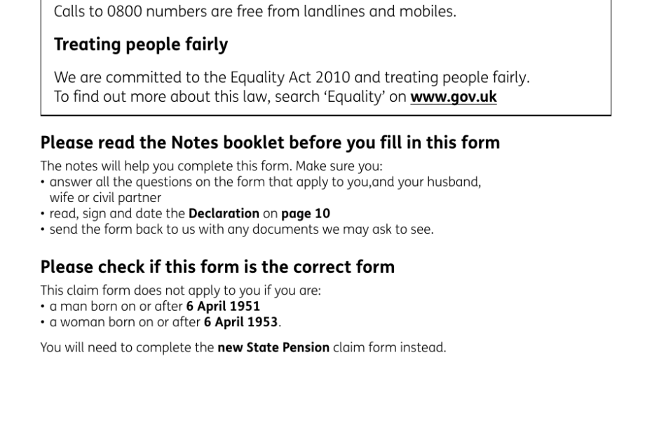 Form BR1 Download Fillable PDF Or Fill Online State Pension Claim United Kingdom Templateroller