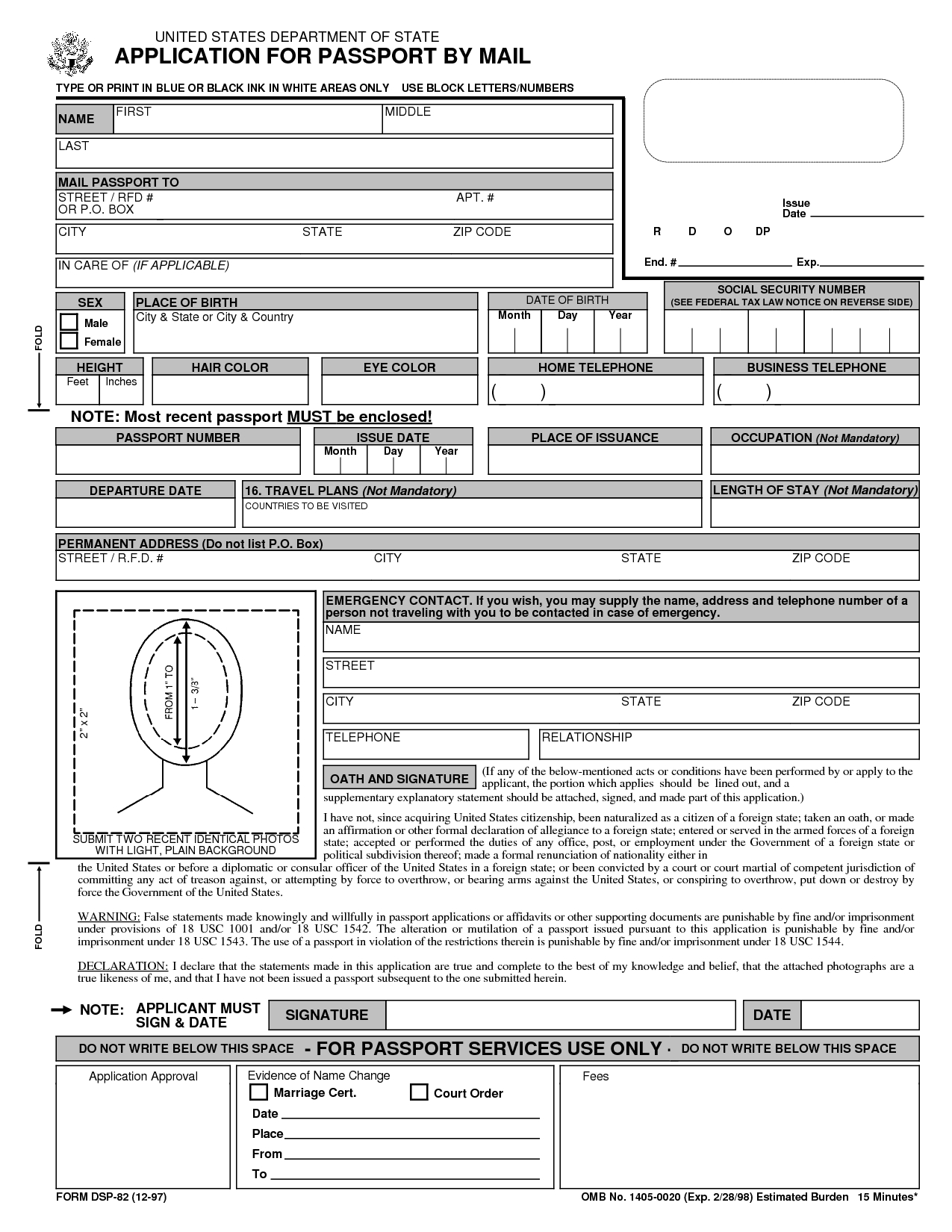 Form Ds 11 Printable Form Ds 11 Printable