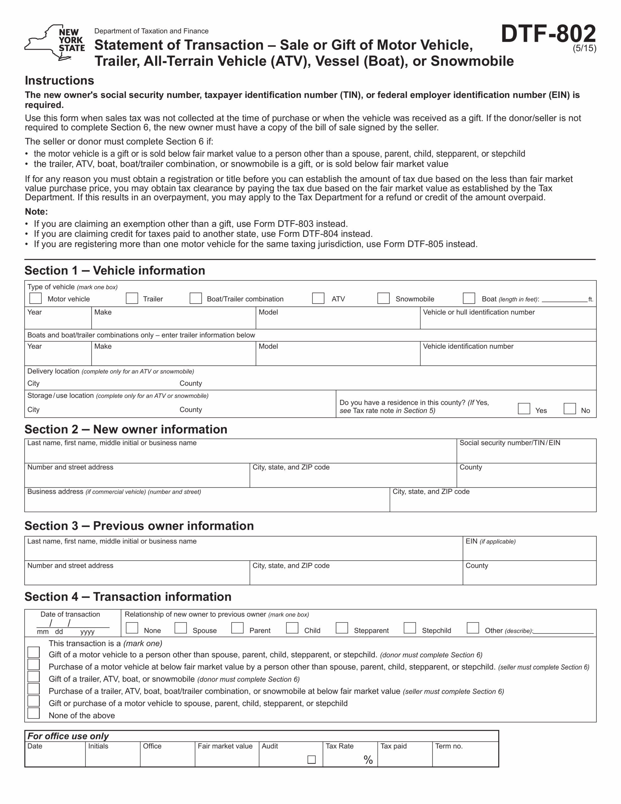 Form DTF 802 2024 2025 Fill Official Forms PDF Guru