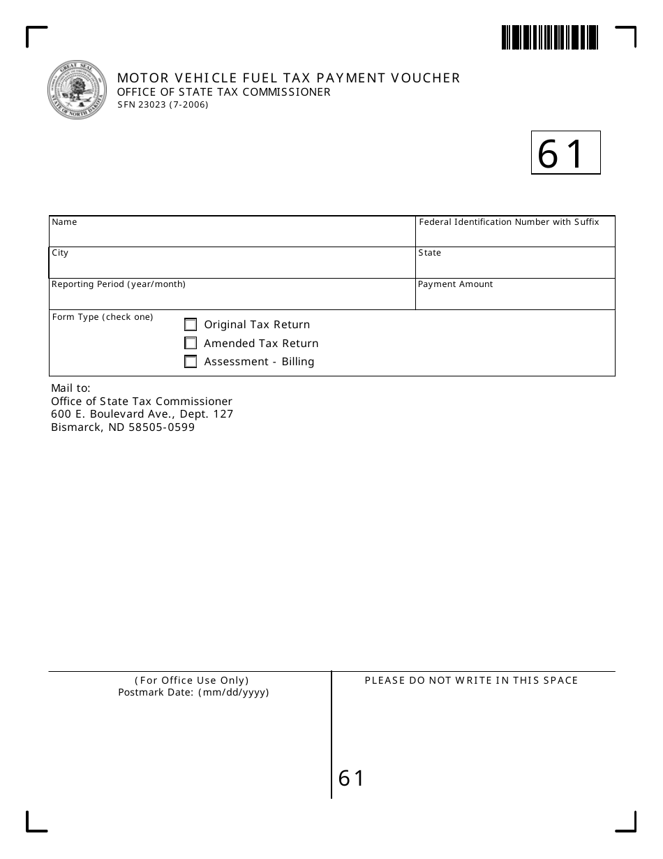 Form SFN23023 Fill Out Sign Online And Download Fillable PDF North Dakota Templateroller