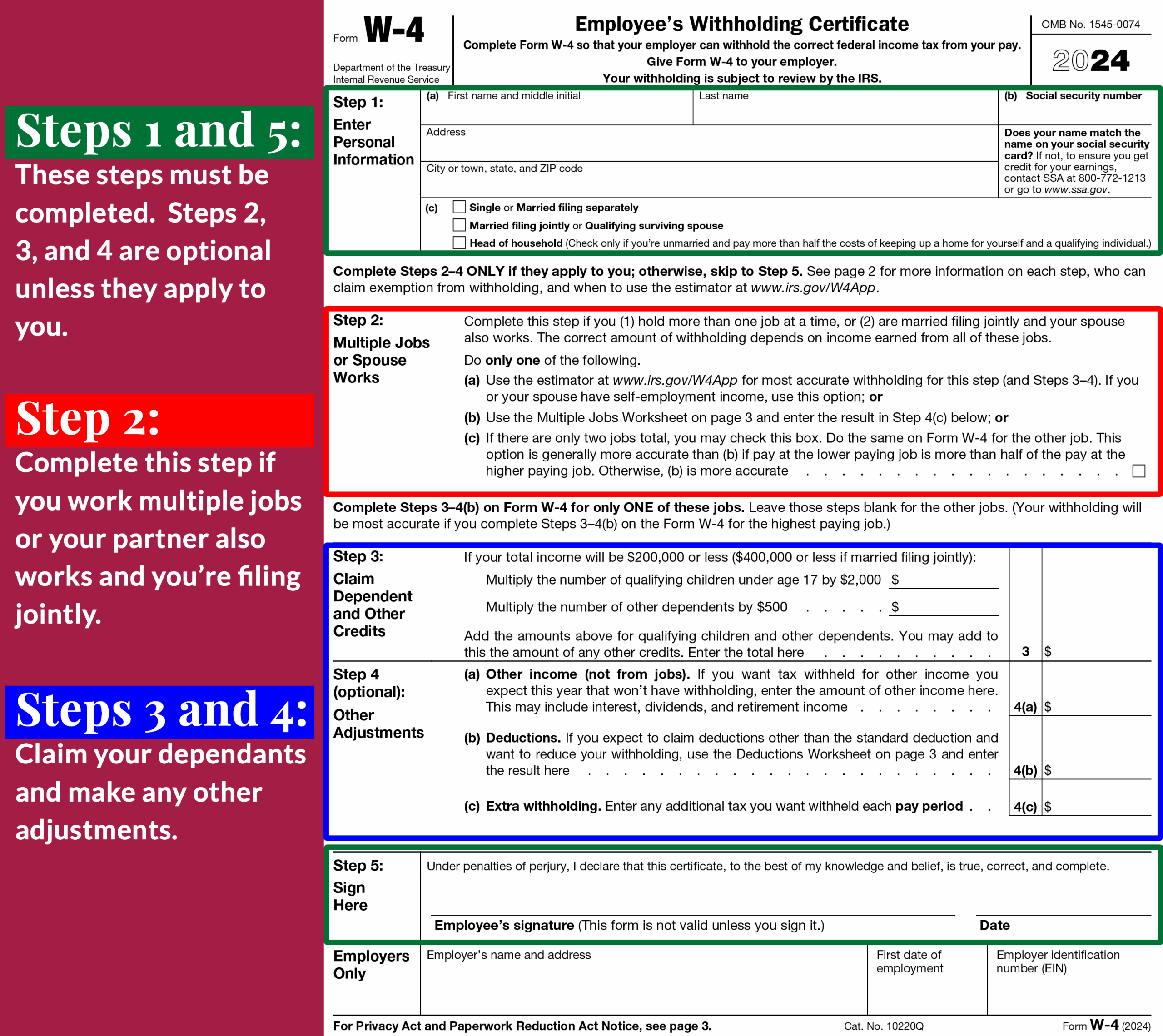 Form W 4 Form Pros Worksheets Library