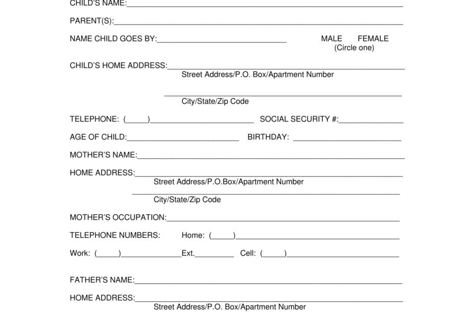 FREE 13 Daycare Registration Form Samples PDF MS Word Google Docs