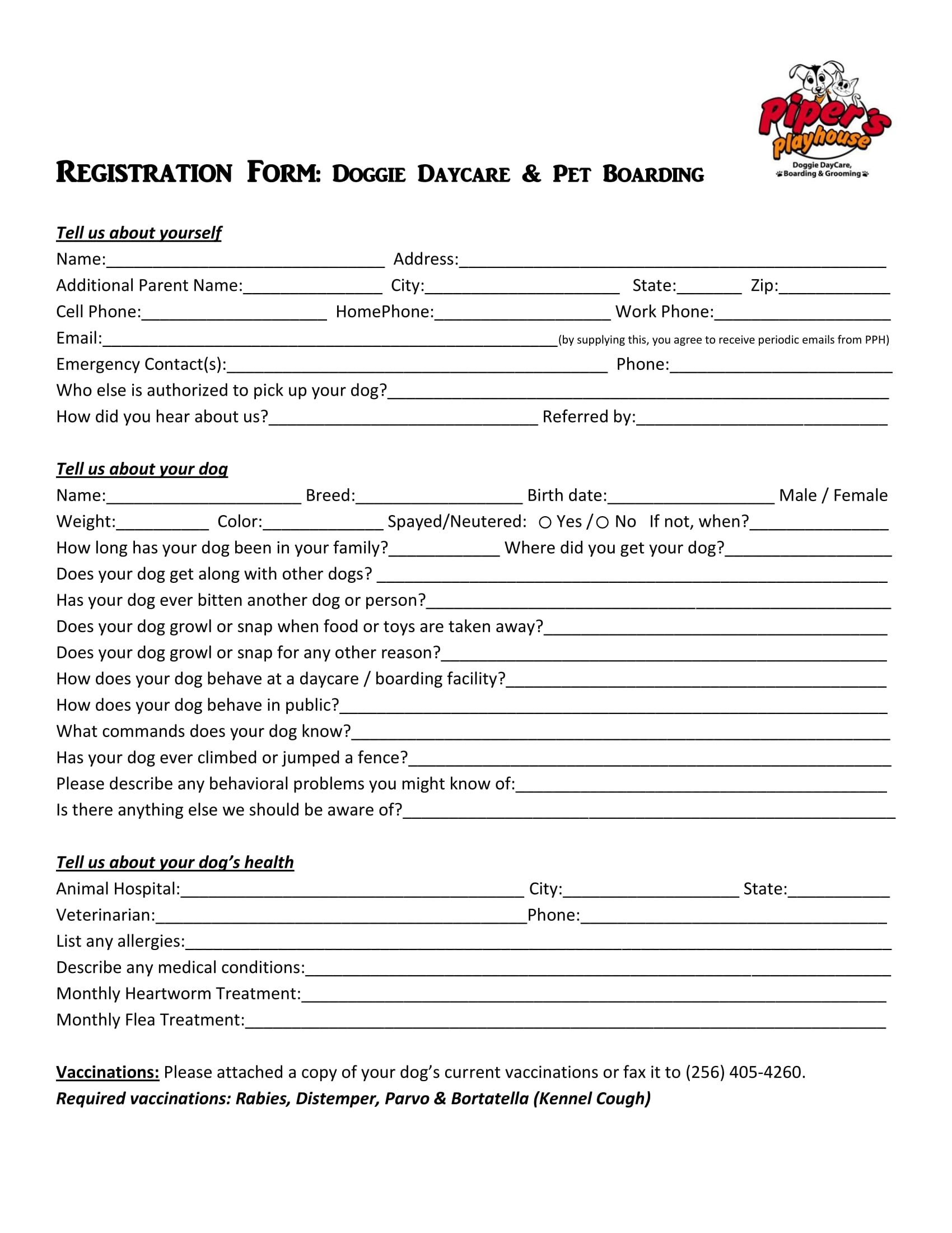 FREE 13 Daycare Registration Form Samples PDF MS Word Google Docs