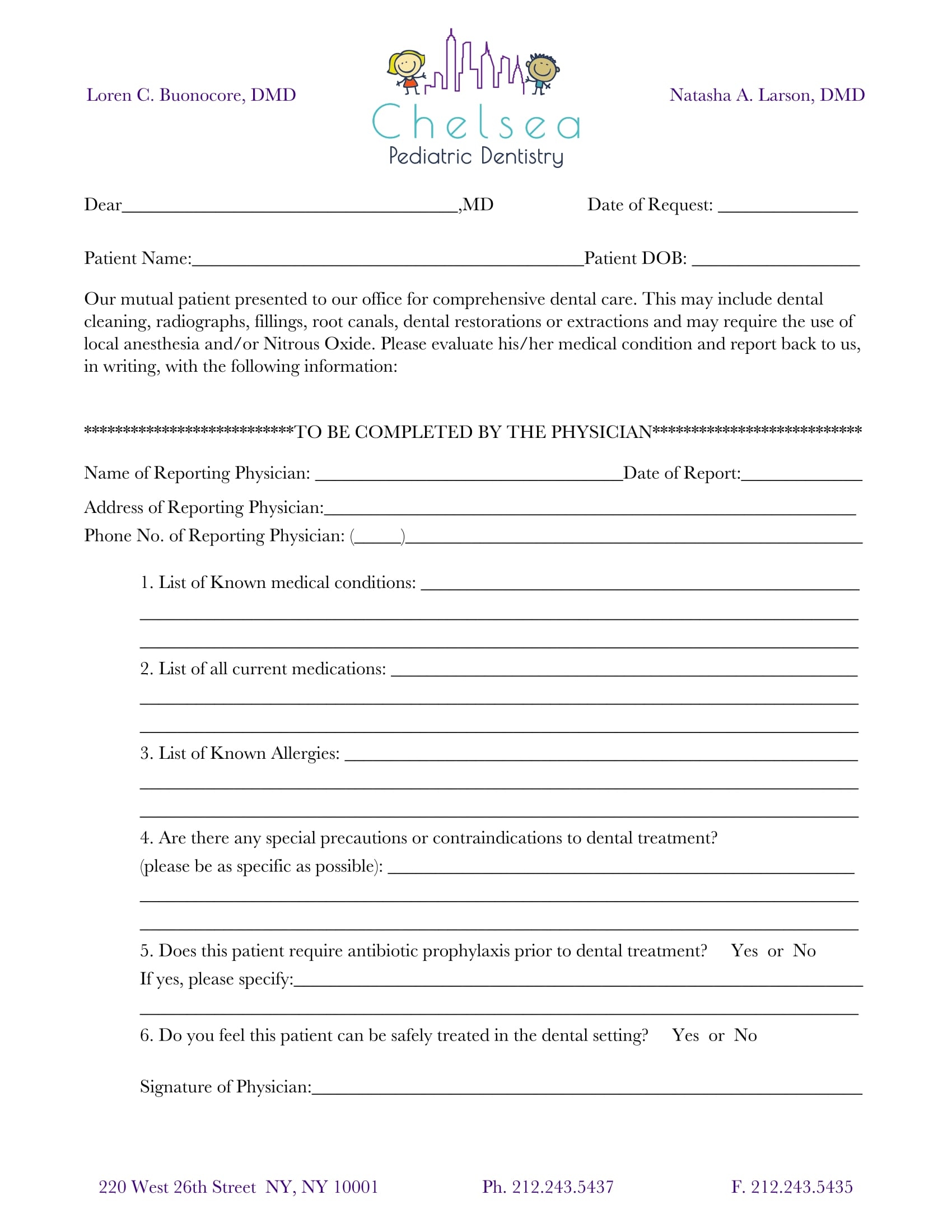 FREE 18 Dental Medical Clearance Form Samples PDF MS Word 