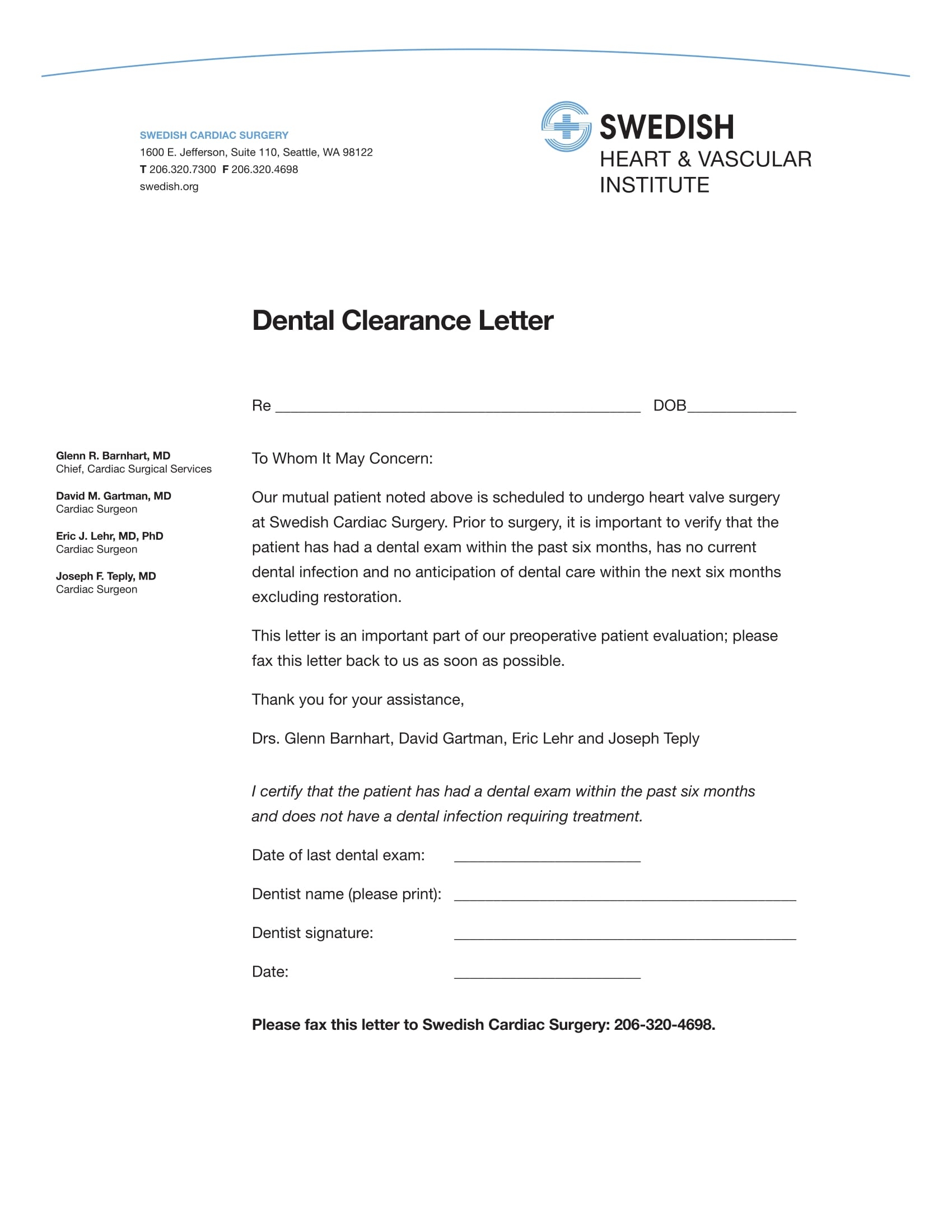 FREE 18 Dental Medical Clearance Form Samples PDF MS Word Google Docs